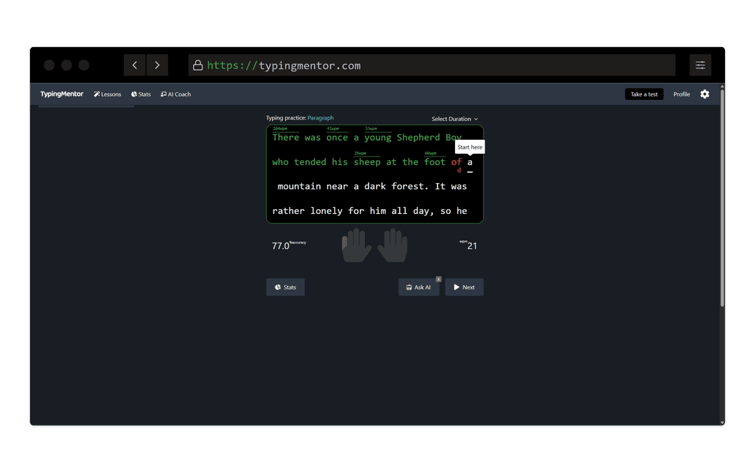 TypingMentor - Al-Powered Typing Practice Platform
